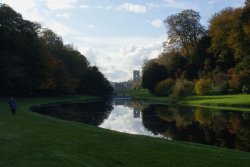 A view of Fountains Abbey Wallpaper