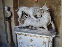 Antique Passage, one of a pair of marble sculptures Wallpaper