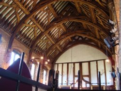 Banqueting Hall and its original roof timbers. Wallpaper