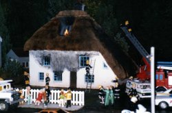 The Burning House in Babbacombe Model Village Wallpaper