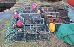 Lobster Pots Wallpaper
