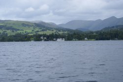 Steamer disappearing on Lake Windermere