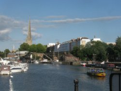 Spire and Houses Wallpaper
