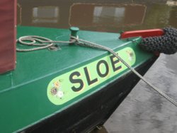 Narrowboat Sloe Wallpaper