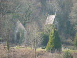 Overlooking Tintern Abbey. Wallpaper