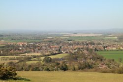 Watlington, viewed from Watlington Hill Wallpaper