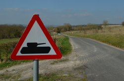 Warning sign near Enford Wallpaper