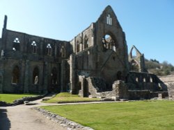 Tintern Abbey and the Ruined Church on the Hill Wallpaper