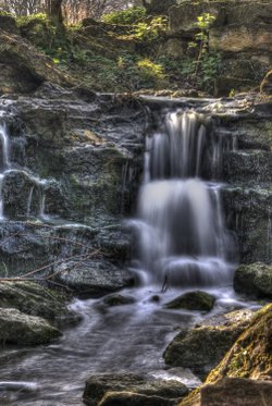Waterfall at Pittville Park, Cheltenham