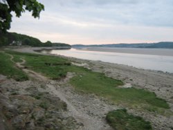 Arnside, Kent estuary at low tide Wallpaper