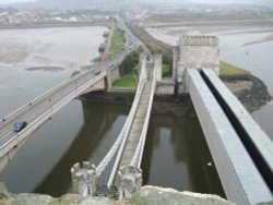 The three bridges over the River Conwy Wallpaper