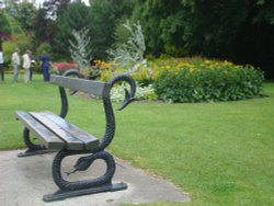 Snake - design bench in Valley Gardens Wallpaper