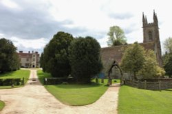 Chawton House and St. Nicholas Church Wallpaper