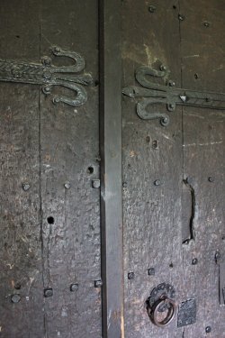 St. Lawrence Church door, Alton