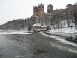 Durham from Prebends Bridge. Winter