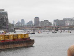 The flotilla on the River Thames