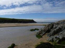 Polly Joke beach near West Pentire, Cornwall Wallpaper