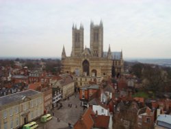 The Cathedral view from Lincoln Castle Wallpaper