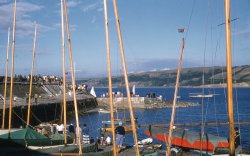 Evening light, New Quay Harbour Wallpaper