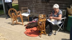 Weaving display at Eaton College Wallpaper