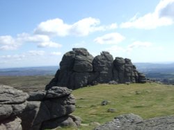 Haytor on a cold Spring day Wallpaper