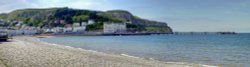 The seafront and pier at Llandudno Wallpaper