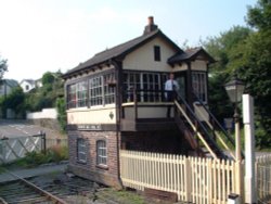 Bronwydd Arms Signal Box. Wallpaper