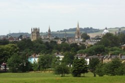 Looking back towards the City of Oxford from South Park Wallpaper