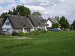 Cottage overlooking the Green Wallpaper