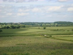 Surrounding landscape from Ambion Hill Wallpaper