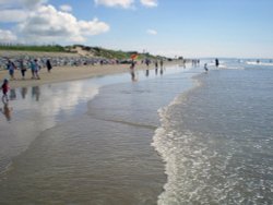 Pendine sands, looking east. Wallpaper