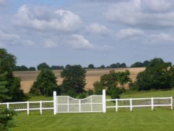 Countryside behind Church at Long Melford, Suffolk Wallpaper