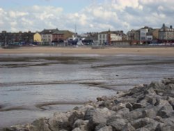 Low tide on the Morecambe Bay Wallpaper