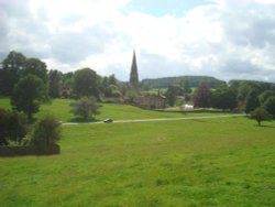 Edensor and the B6012 from the Chatsworth Estate Wallpaper