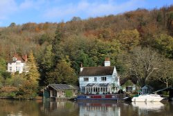 Riverside Houses at Remenham Wallpaper
