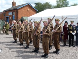 Great Central Railway 1940's weekend at Quorn station Wallpaper