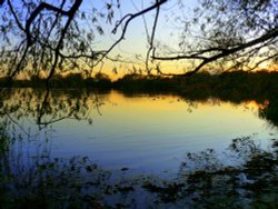 Sunset on the River Soar, Thurmaston Wallpaper