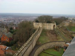 Lincoln Castle wall and Lucy Tower Wallpaper