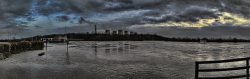 River Trent in Flood, Trent Lock, Long Eaton Wallpaper