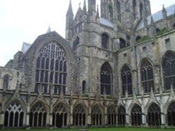Canterbury Cathedral from the Cloisters Wallpaper