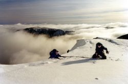 Through the clouds to Helvellyn Wallpaper