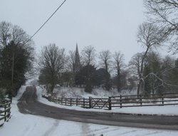 Podington Winter scene Wallpaper