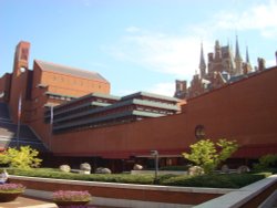 British Library and St Pancras spires Wallpaper