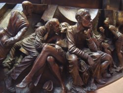 Part of a frieze of 'The Meeting Place' statue