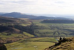 Admiring the view and taking a snack on top of Shutlingsloe Wallpaper