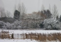 Reedham in the winter, seen when passing on the train
