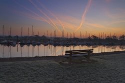Fareham Creek at dawn. Wallpaper