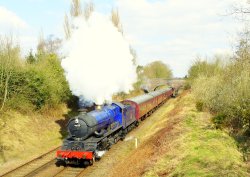 GWR king Henry II Number 6023 leaving Loughborough Wallpaper