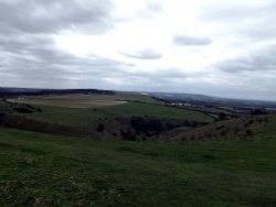 View from Steps Hill over Incombe Hole, Ivinghoe Wallpaper