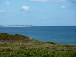 On Dunwich Heath with a view of Souhwold in the distance Wallpaper